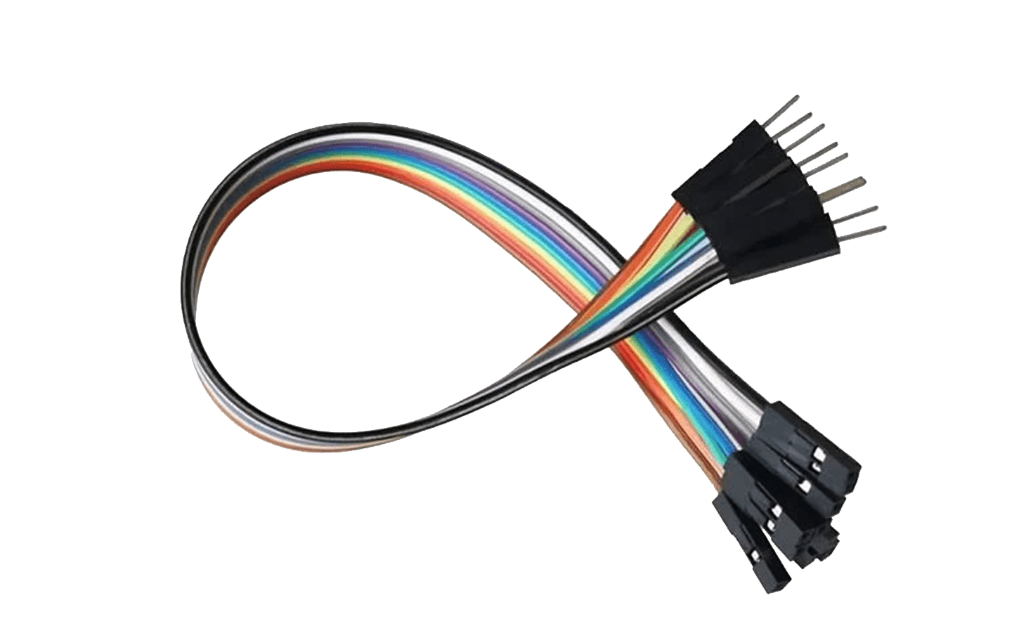 image of male-to-female jumper wires.